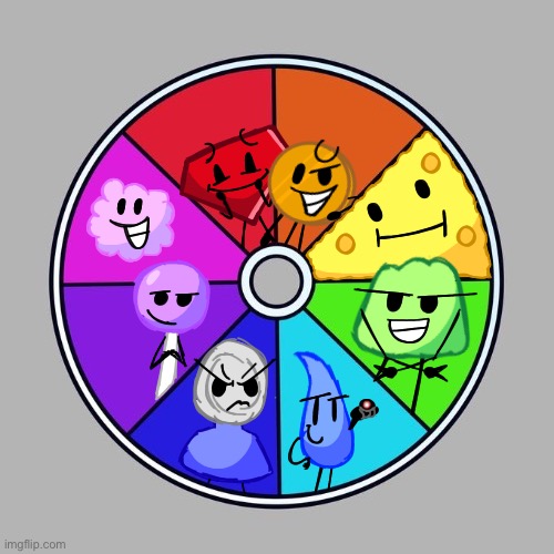 The Trend with BFDI Characters | image tagged in color wheel trend | made w/ Imgflip meme maker