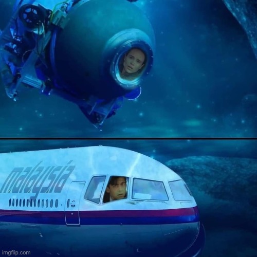 Mysteries of the deep | image tagged in mh370,ocean,ocean gate,airplane,submarine | made w/ Imgflip meme maker