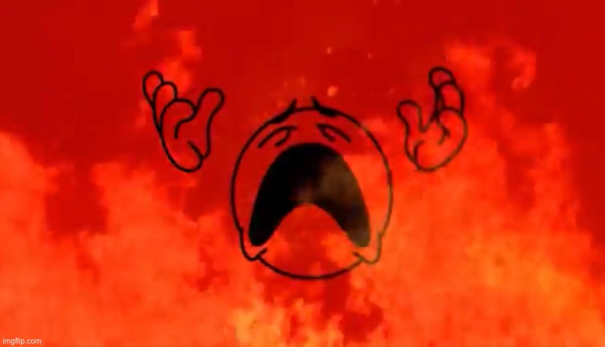 screaming crying emoji burning in hell | image tagged in screaming crying emoji burning in hell | made w/ Imgflip meme maker