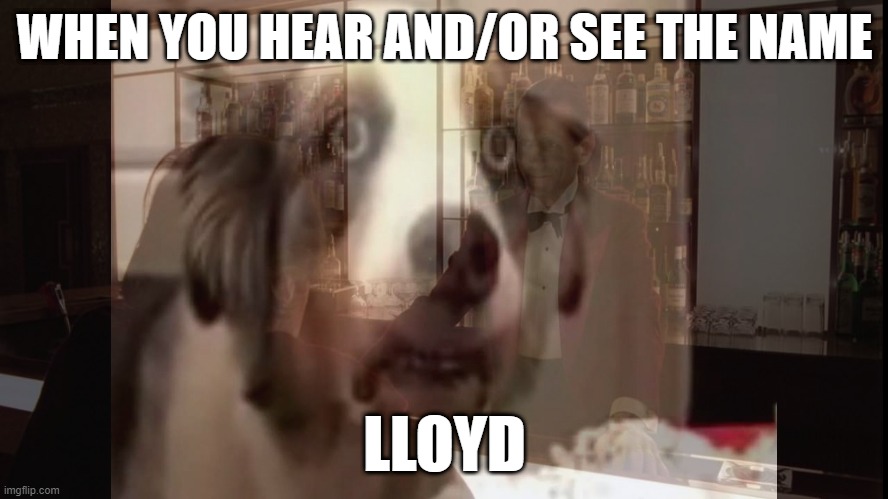 LLoyd | WHEN YOU HEAR AND/OR SEE THE NAME; LLOYD | image tagged in horror,the shining | made w/ Imgflip meme maker