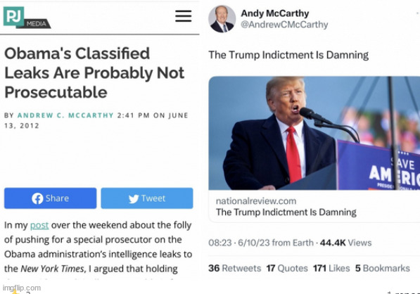 Deep State Double Standard Andy McCarthy | image tagged in deep state,establishment,no difference,evil | made w/ Imgflip meme maker