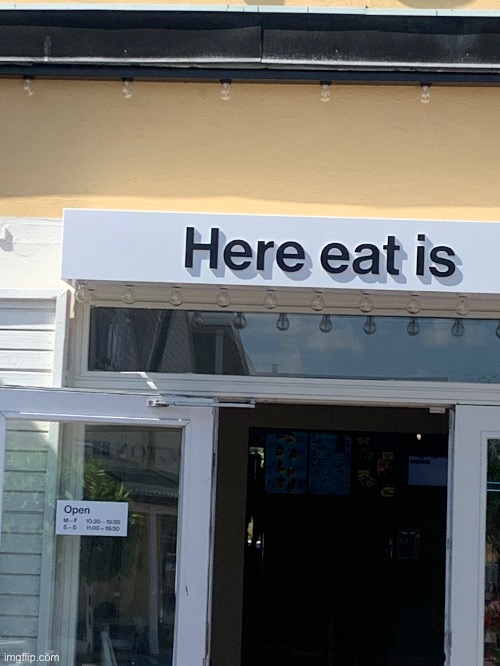 Here eat is Blank Meme Template