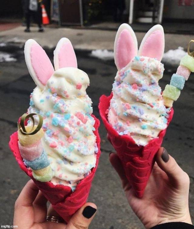 Bunny cone | image tagged in desert | made w/ Imgflip meme maker