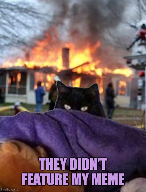 Disaster taclivE | THEY DIDN’T FEATURE MY MEME | image tagged in disaster taclive | made w/ Imgflip meme maker