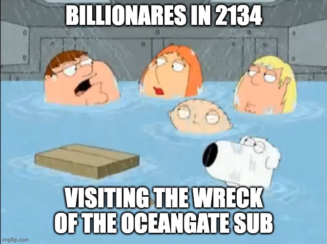 I did not care for The Godfather | BILLIONARES IN 2134; VISITING THE WRECK OF THE OCEANGATE SUB | image tagged in i did not care for the godfather | made w/ Imgflip meme maker