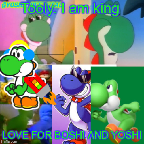 era is trash :angry: | Tooly. I am king; LOVE FOR BOSHI AND YOSHI | image tagged in yoshi_official announcement temp v2,yoshi,boshi,mario rpg,smrpg,rpg mario | made w/ Imgflip meme maker