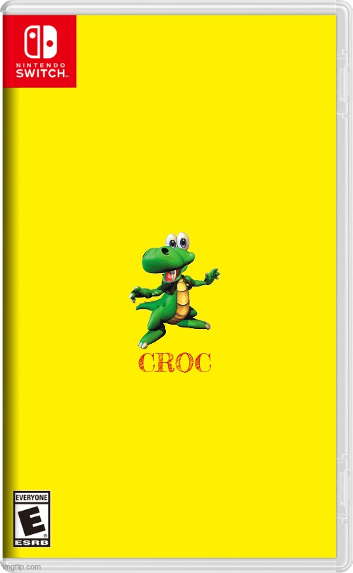 croc on switch | CROC | image tagged in nintendo switch,fake,3d platformer | made w/ Imgflip meme maker