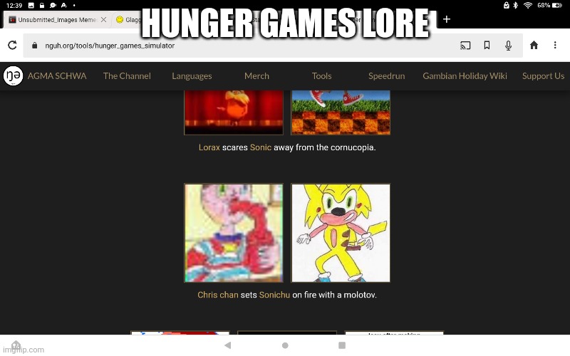 HUNGER GAMES LORE | made w/ Imgflip meme maker