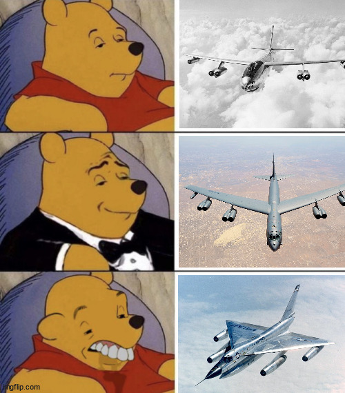 convair b58 looked cool but it sucked as a bomber | image tagged in whinnie the poo normal fancy gross,bomber,plane,history | made w/ Imgflip meme maker