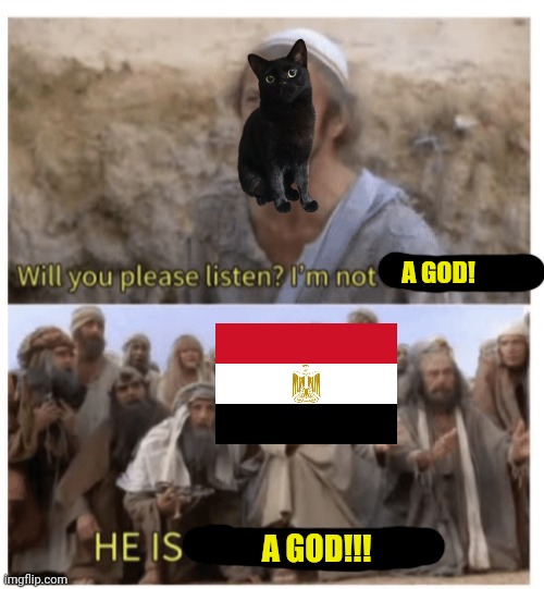 POV: you're a cat living in Ancient Egypt | A GOD! A GOD!!! | image tagged in he is the messiah,cats,ancient,history memes,egypt,religion | made w/ Imgflip meme maker