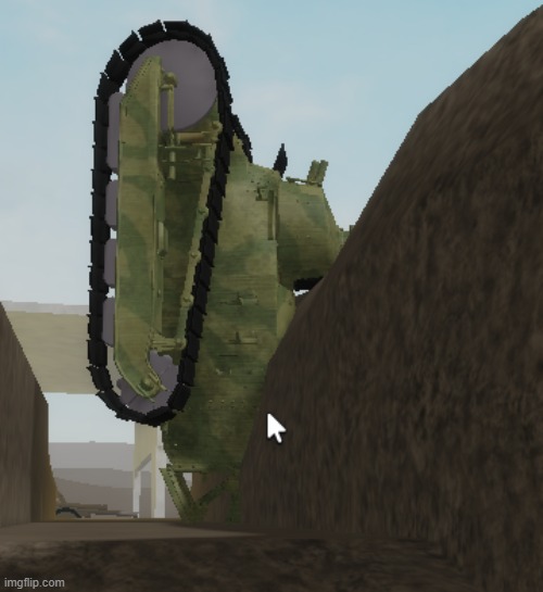 FT Renault stuck in allied trench, April 5, 1916, colorized | made w/ Imgflip meme maker