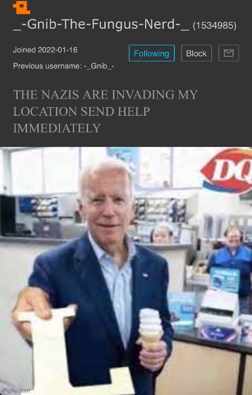Nothing personal | image tagged in joe holding the letter l | made w/ Imgflip meme maker