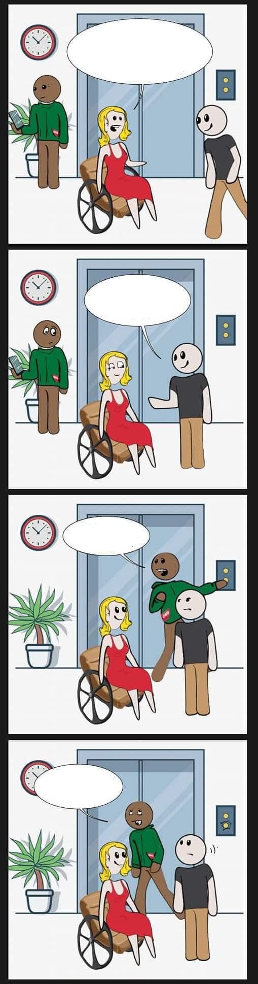 Woman in wheelchair redo Blank Meme Template