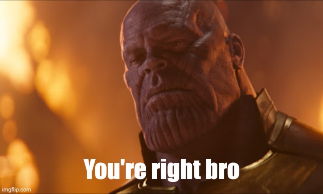 You are not the only one cursed with knowledge | You're right bro | image tagged in you are not the only one cursed with knowledge | made w/ Imgflip meme maker