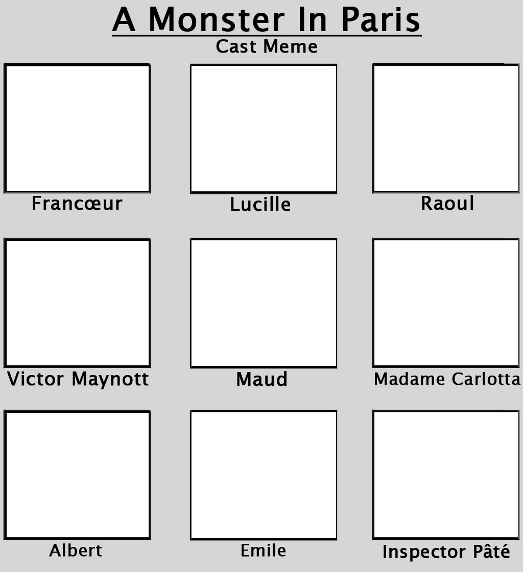 A Monster in Paris Blank Meme Template