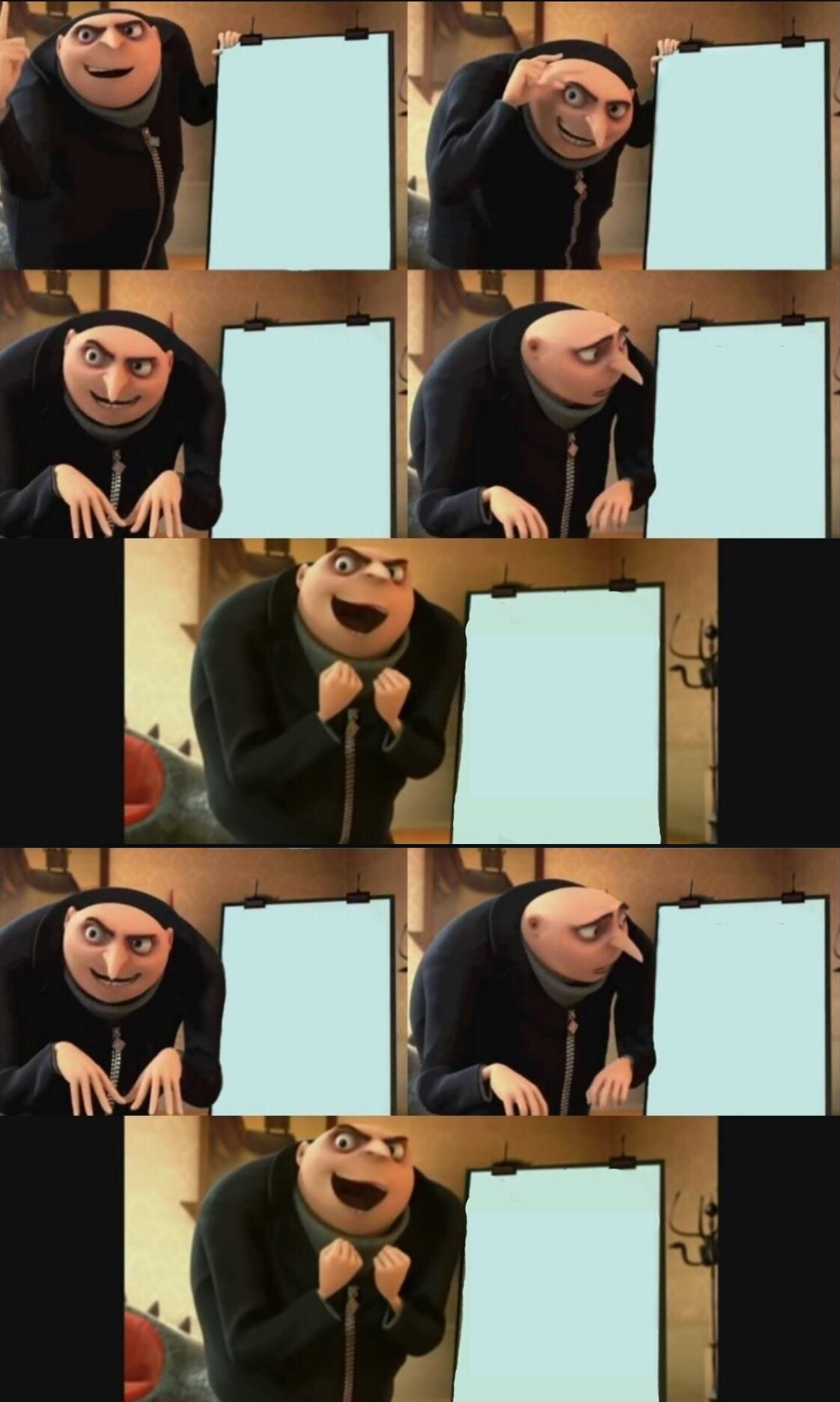 High Quality Gru's plan succes doubled Blank Meme Template
