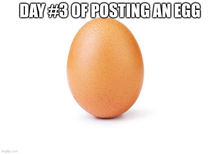 EEEeeEeEEGGGgggGGgG | DAY #3 OF POSTING AN EGG | image tagged in eggbert,memes,eggs,egg,nothing | made w/ Imgflip meme maker