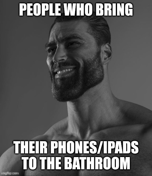 So true | PEOPLE WHO BRING; THEIR PHONES/IPADS TO THE BATHROOM | image tagged in memes,toilet | made w/ Imgflip meme maker