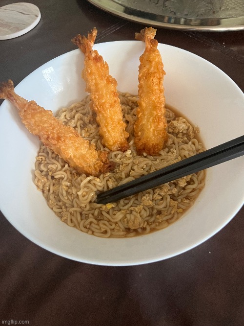 Egg drop shrimp ramen | made w/ Imgflip meme maker