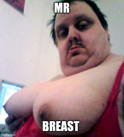 big man boobs | MR BREAST | image tagged in big man boobs | made w/ Imgflip meme maker