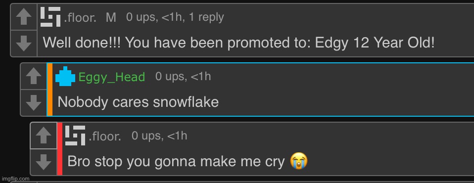 He so mean :zad: | made w/ Imgflip meme maker