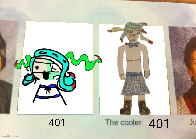 I'm very biased just because I made the redraw... but I still think it looks better | 401; 401 | image tagged in daniel the cooler daniel blank | made w/ Imgflip meme maker