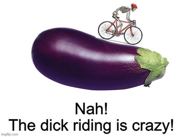 Nah! The dick riding is crazy! | image tagged in nah the dick riding is crazy | made w/ Imgflip meme maker