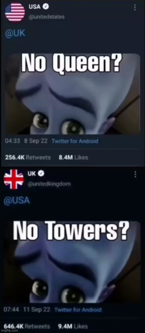 image tagged in twitter,megamind no bitches,usa,uk,911 | made w/ Imgflip meme maker