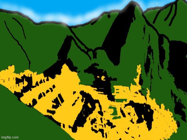 random drawing of machu pichu i did a few months ago | image tagged in drawing,drawings | made w/ Imgflip meme maker