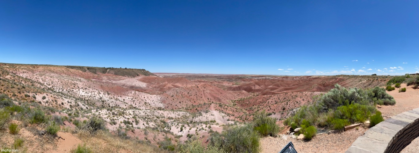 [Road Trip Pic #7] the painted desert in Arizona | image tagged in desert,nature,arizona | made w/ Imgflip meme maker