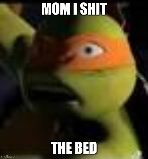 TMNT | MOM I SHIT; THE BED | image tagged in cursed image | made w/ Imgflip meme maker