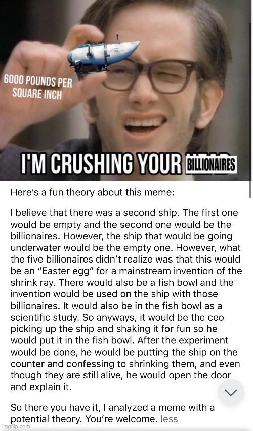 Ocean gate theory | image tagged in submarine | made w/ Imgflip meme maker