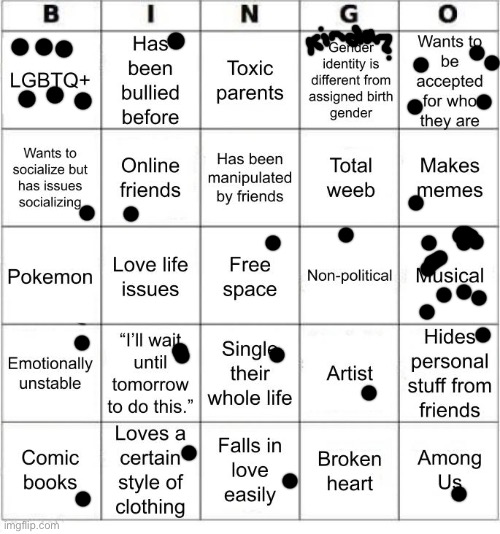 :) | image tagged in thesuitedgayweeb's bingo | made w/ Imgflip meme maker