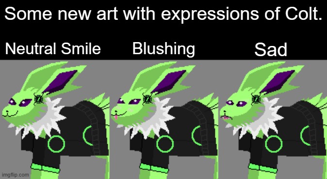Colt Expressions Art. | Some new art with expressions of Colt. Neutral Smile; Blushing; Sad | image tagged in colt,art | made w/ Imgflip meme maker