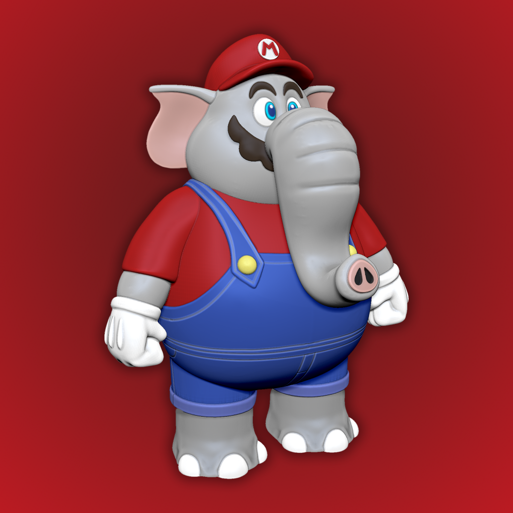 High Quality Elephant Mario Blank Meme Template