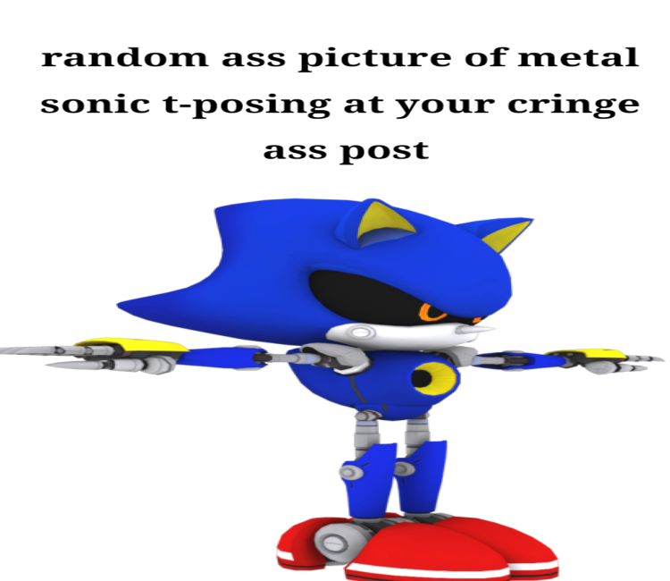 Metal sonic t-pose Blank Meme Template
