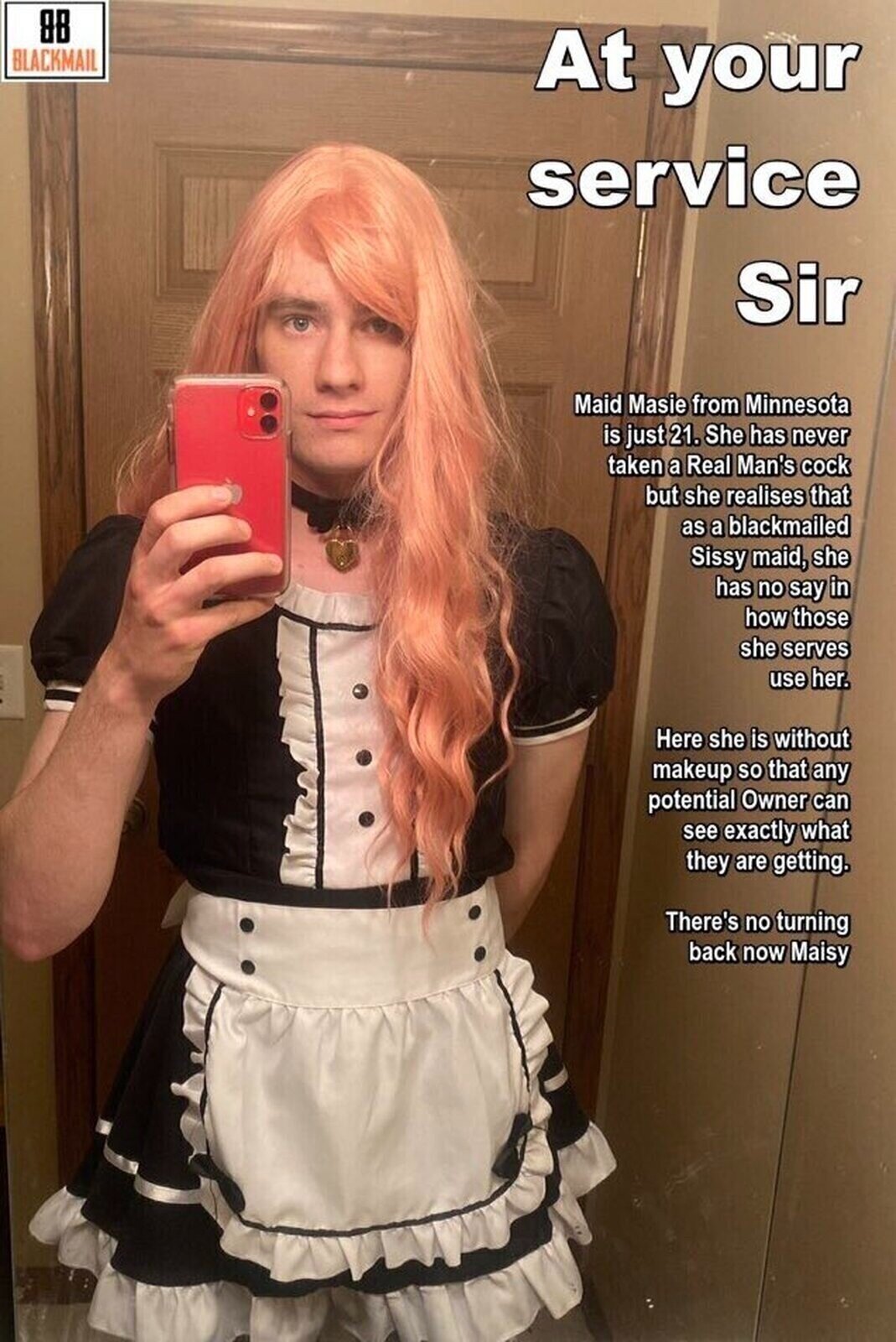 Sissy maid Blank Meme Template