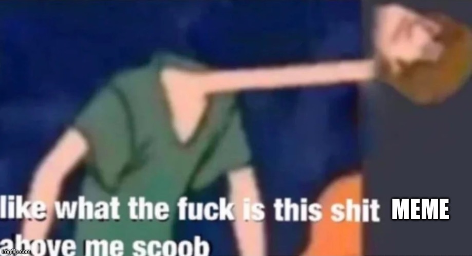 Like what the f*ck is this sh*t above me scoob | MEME | image tagged in like what the f ck is this sh t above me scoob | made w/ Imgflip meme maker