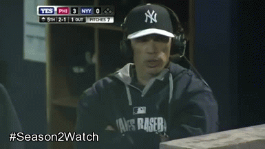 Most epic video bomb in baseball- Willie Randolph video bombs Joe Girardi during Yankees game
