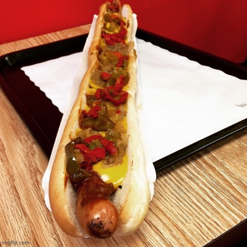 My mouth is drooling for this | image tagged in hot dog,large | made w/ Imgflip meme maker