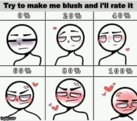 I’m curious to see what people say | image tagged in make me blush | made w/ Imgflip meme maker