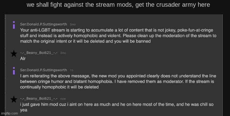 bro's thinking they can pass on being sitewide banned for being homophobic | made w/ Imgflip meme maker