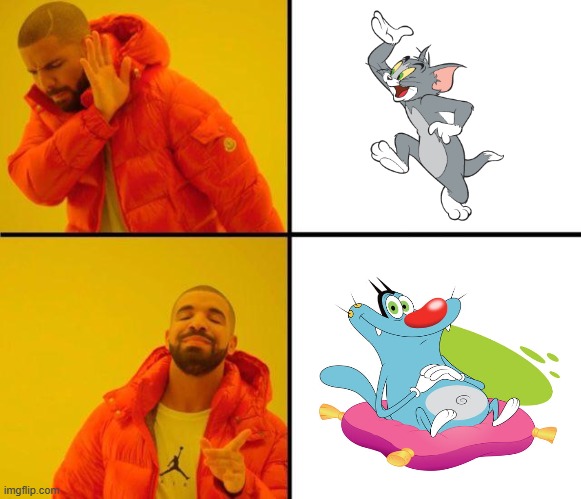 imagine the reaction of Tom and Jerry fanboys | image tagged in drake meme,tom and jerry | made w/ Imgflip meme maker