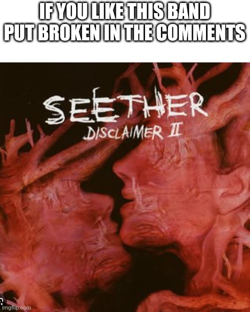 IF YOU LIKE THIS BAND PUT BROKEN IN THE COMMENTS | image tagged in music | made w/ Imgflip meme maker