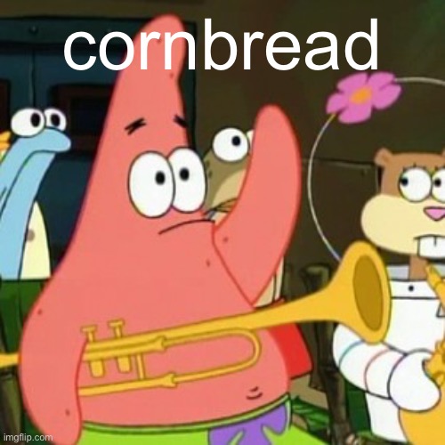 No Patrick | cornbread | image tagged in memes,no patrick | made w/ Imgflip meme maker