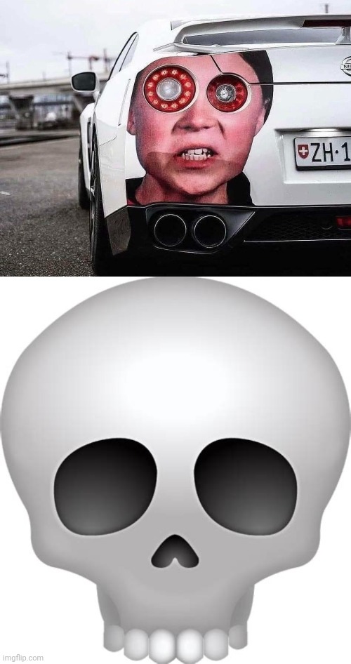 Creepy ad | image tagged in skull emoji,car,you had one job,memes,headlights,ad | made w/ Imgflip meme maker