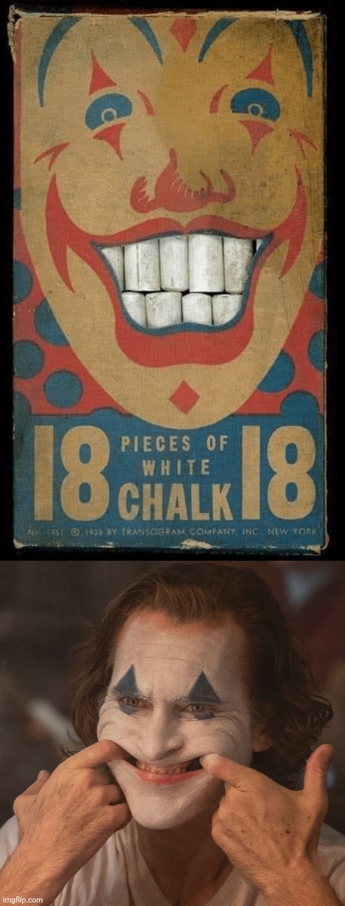 That Clown chalk smile | image tagged in put on a happy face,clown,chalk,teeth,smile,memes | made w/ Imgflip meme maker