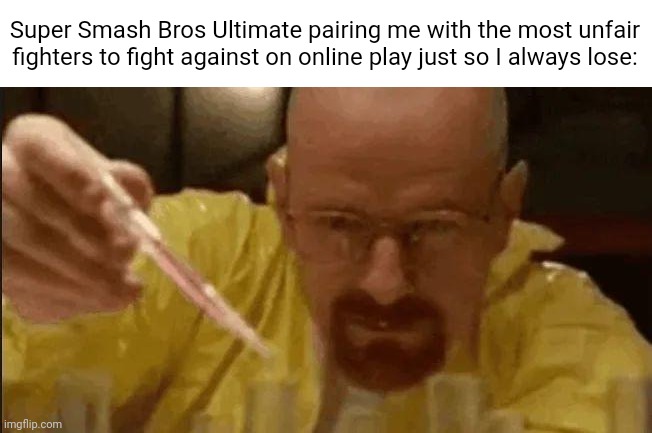 Sakurai should've been ashamed to have ever created such a cesspool. | Super Smash Bros Ultimate pairing me with the most unfair fighters to fight against on online play just so I always lose: | image tagged in carefully crafting,super smash bros,memes | made w/ Imgflip meme maker