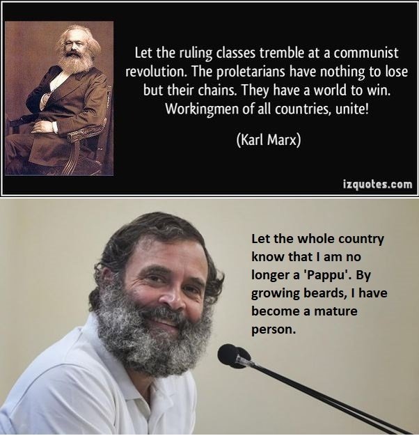 Rahul Gandhi’s ‘Marxian beard’ Blank Meme Template