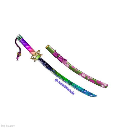 A sword I made out of boredom | REA’S NEW BLADE
THE RAINBOW CATASTROPHE
SHE ALLOWED CATACLYSMA TO KEEP THE PEARLESCENT RAINBOW
THE RAINBOW CATASTROPHE IS A EXTREMELY POWERFUL BLADE, MORE POWERFUL THEN THE PEARLESCENT RAINBOW. | made w/ Imgflip meme maker